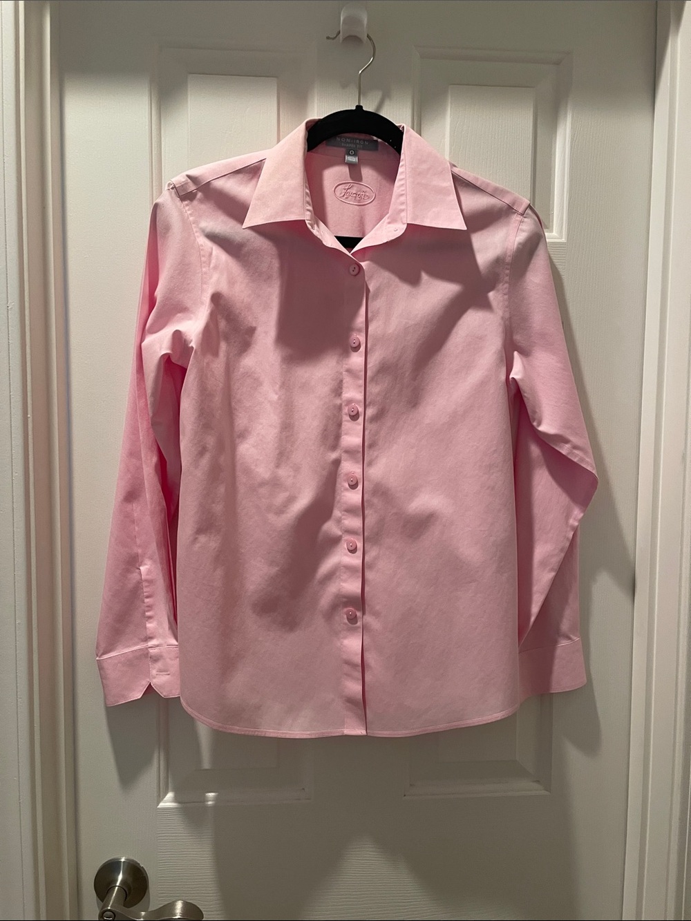 Foxcroft Pink Button-Front Blouse